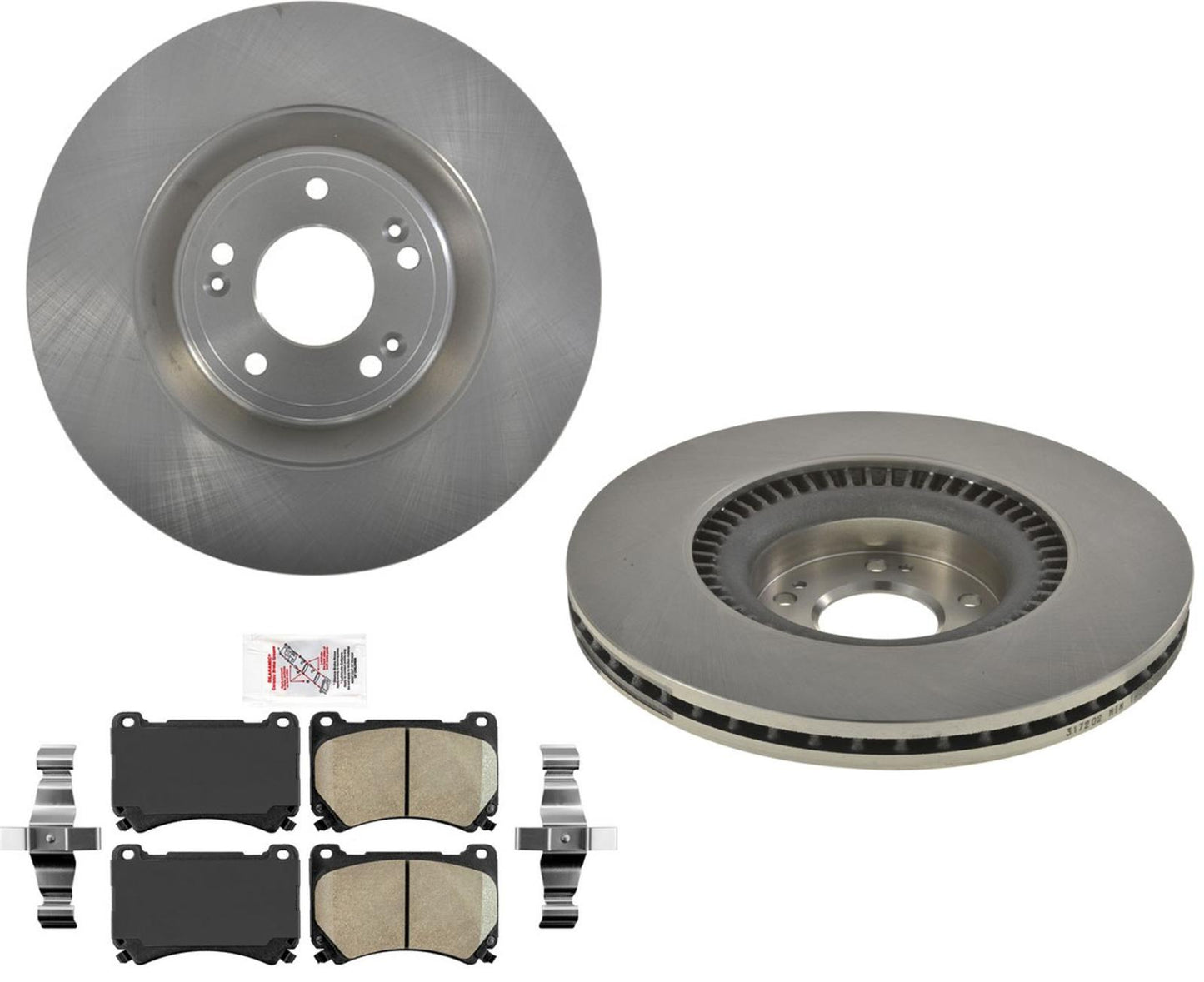 Rotores delanteros y pastillas de freno de cerámica para Hyundai Genesis V8 4 puertas 2012-14