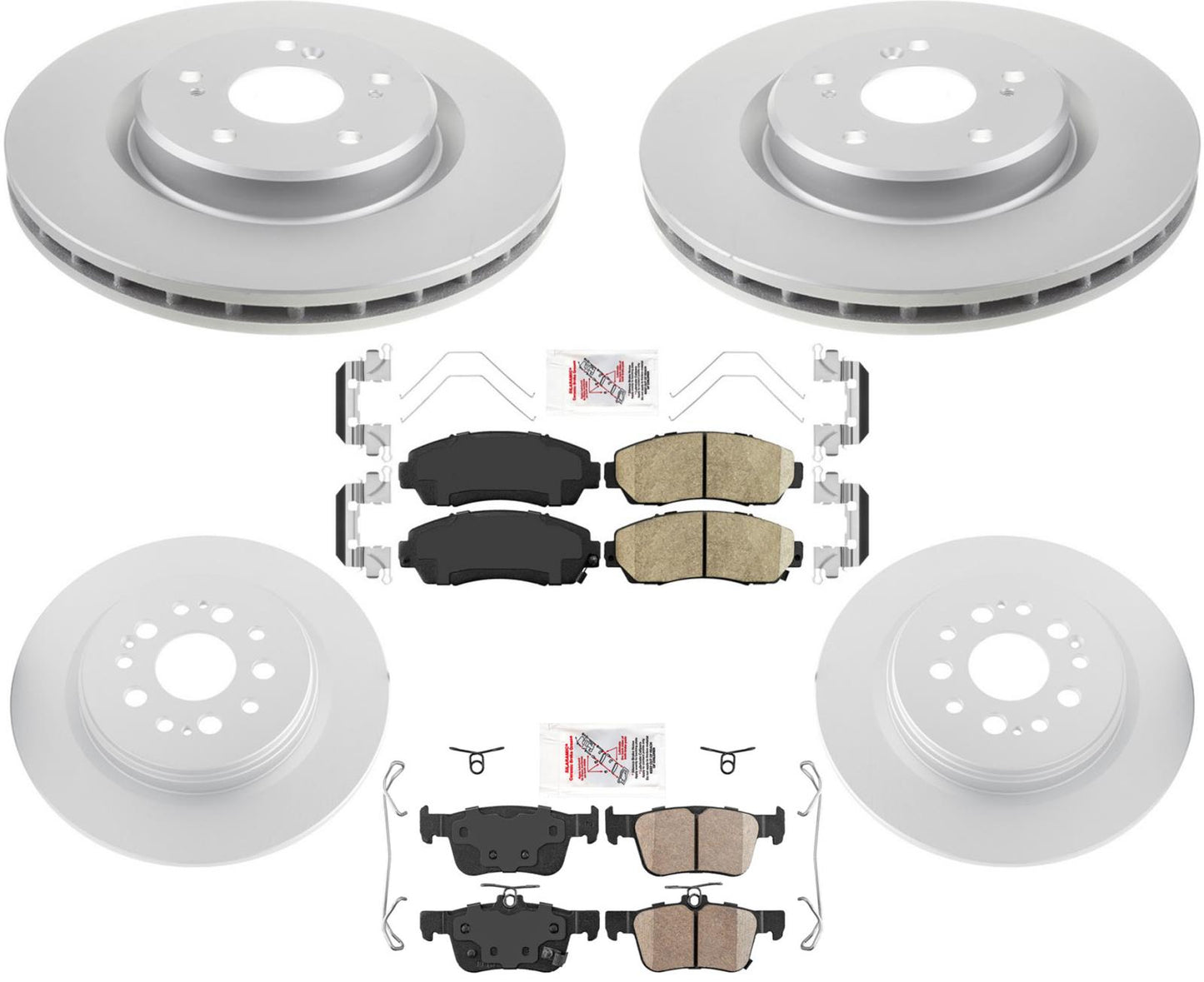 GEO Coated Ft Rr Disc Brake Rotors Disc Brake Pads for 2019-2022 Acura RDX 2.0L