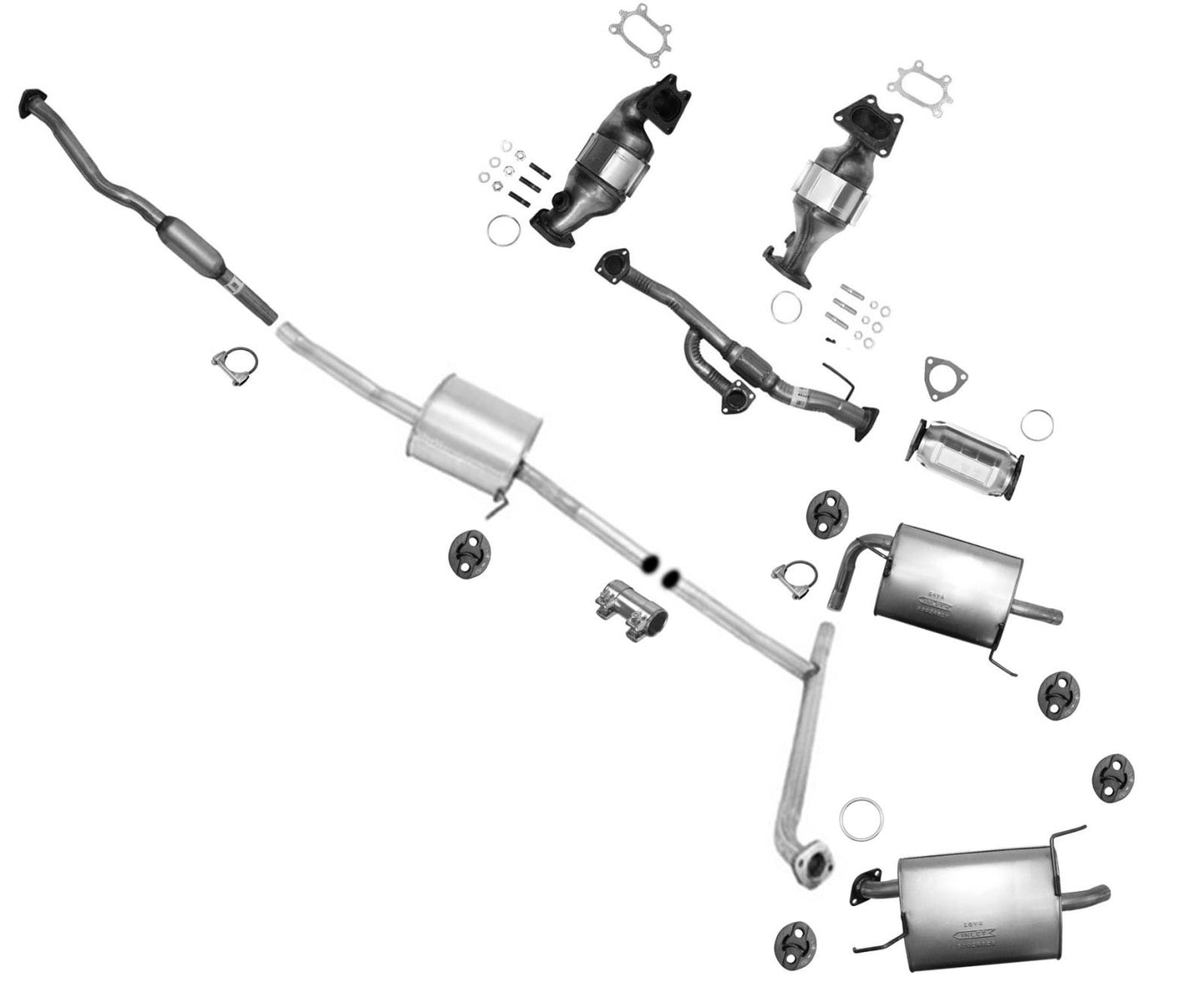 Convertidores catalíticos sistema de escape dual para Honda Accord 3.0L V6 4 puertas 03-05
