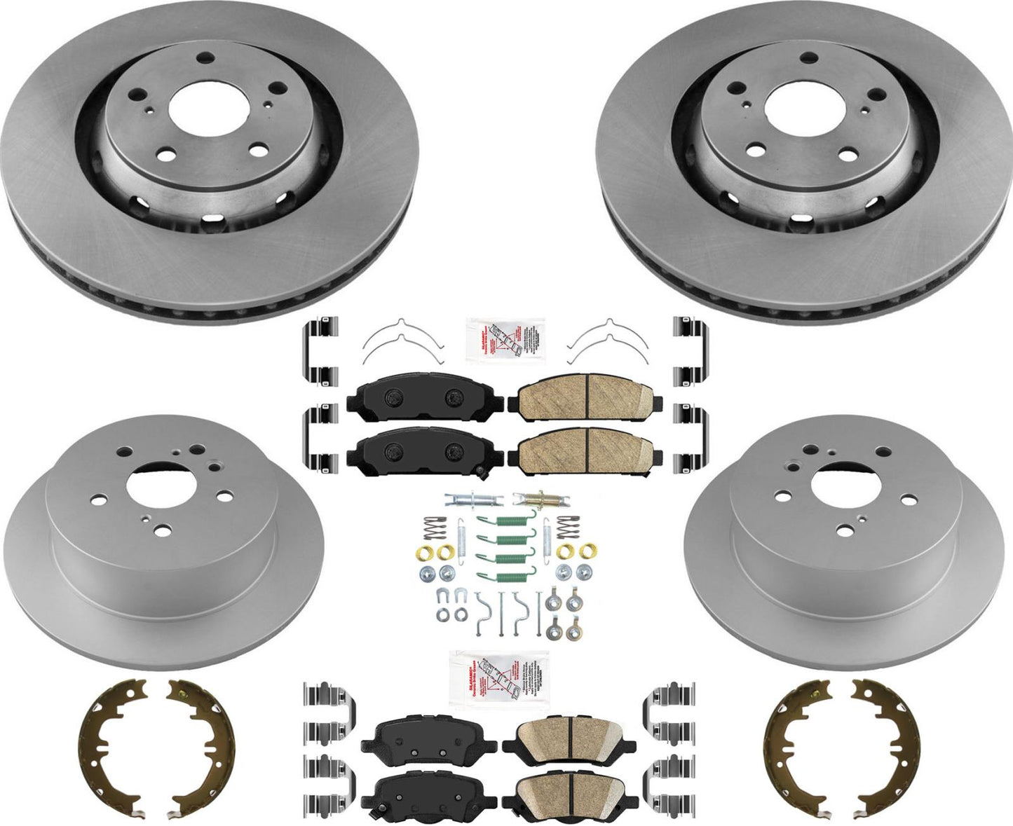 GEO Coated F R Disc Brake Rotors Ceramic Brake Pads For Toyota Venza 2009-2016