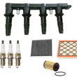 Ignition Coils Spark Plugs & Filters Tune Up Kit For Chevrolet Cruze 1.8L 11-16