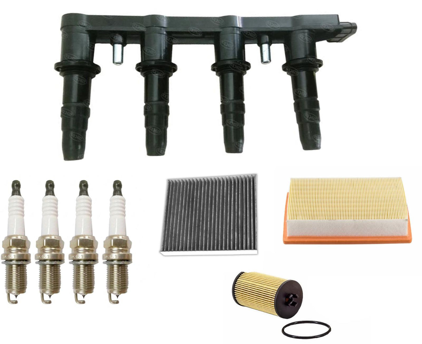 Bobinas de encendido, bujías y filtros, kit de afinación para Chevrolet Sonic 1.8L 12-18