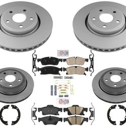 For Jeep GRAND CHEROKEE 2017-2021 Larger 350MM Disc Brake Rotors & Brake Pads