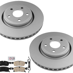 For Jeep GRAND CHEROKEE 17-21 Larger 350MM Disc Brake Rotors and Brake Pads