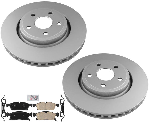 For Jeep GRAND CHEROKEE 17-21 Larger 350MM Disc Brake Rotors and Brake Pads