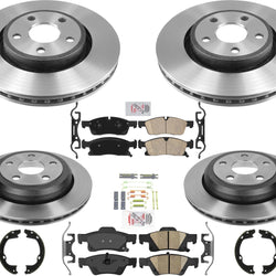 For Jeep GRAND CHEROKEE 17-2021 Larger 350MM Disc Brake Rotors and Brake Pads