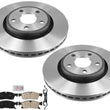 For Jeep Grand Cherokee 2017-21 Larger 350MM Disc Brake Rotors and Brake Pads