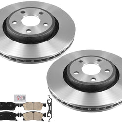For Jeep Grand Cherokee 2017-21 Larger 350MM Disc Brake Rotors and Brake Pads
