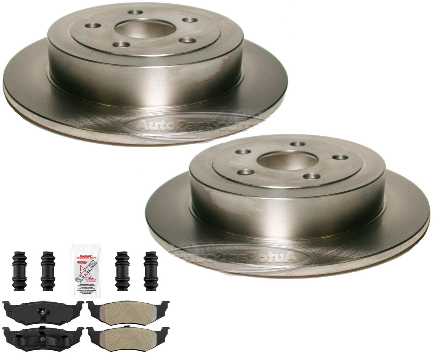 Rotores de freno de disco trasero, pastillas de freno, Hardware para Chrysler PT Cruiser 2004-2007