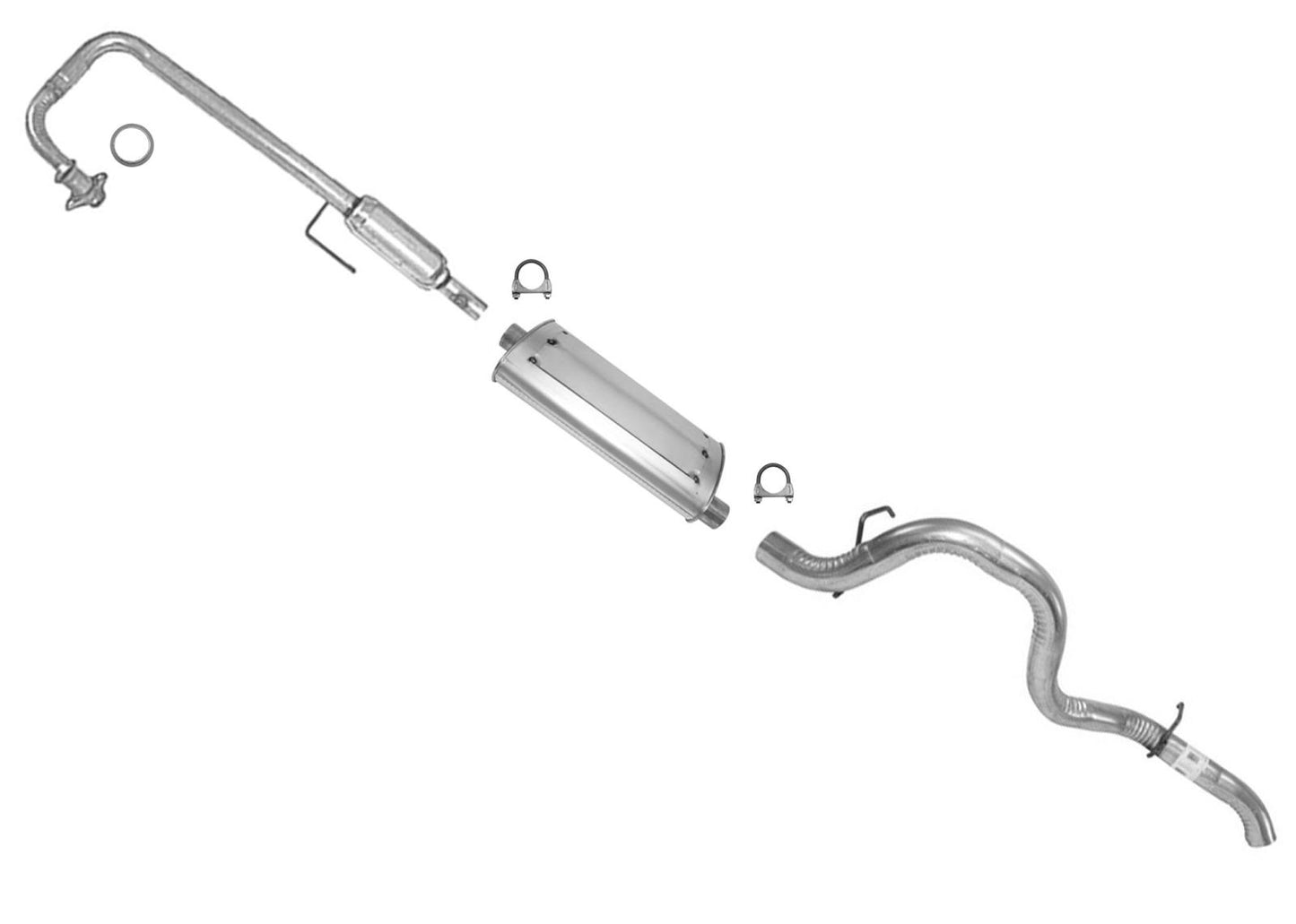 97 tp pro fecha 24/01/00 4.0L EMISIONES FEDERALES Convertidor de silenciador de tubería Wrangler