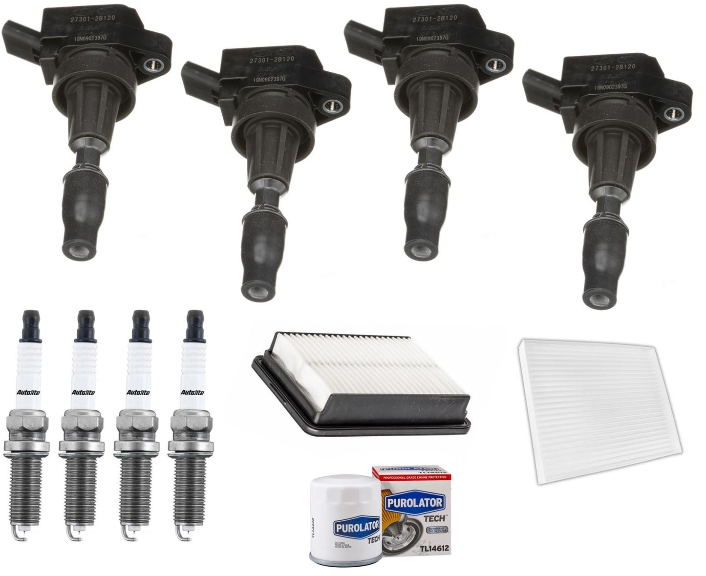 Ignition Coils Iridium Spark Plugs & Filters For Hyundai Elantra 1.6L 2017-2019