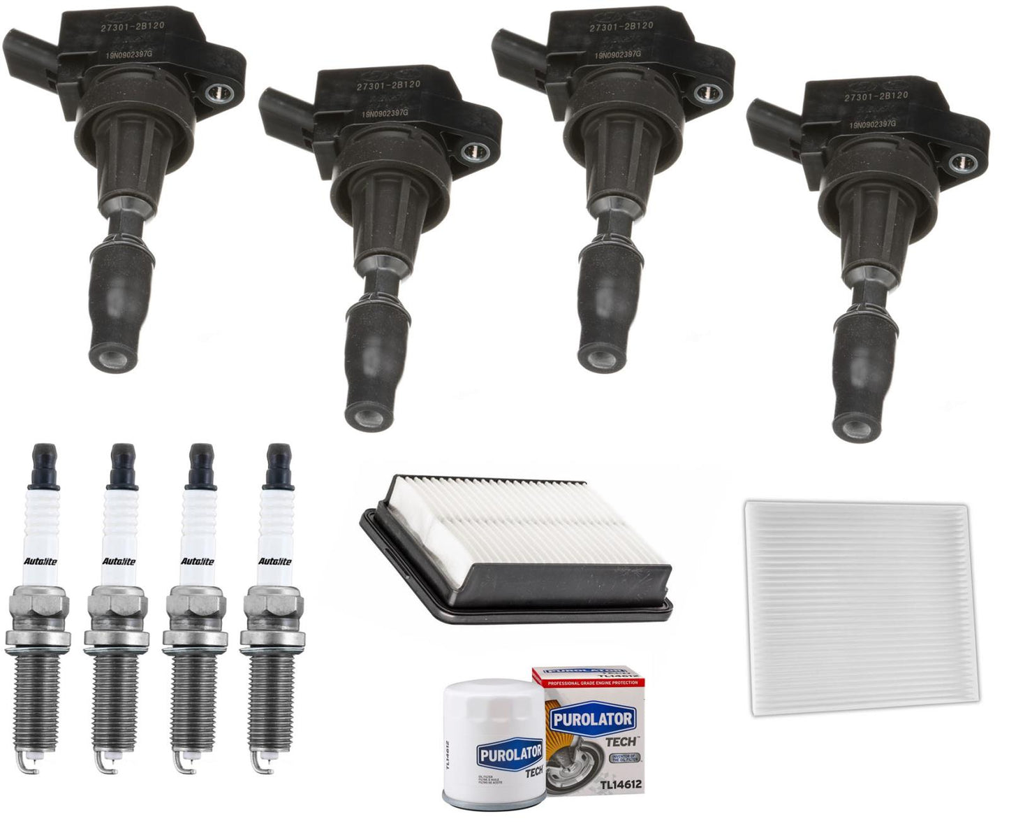 Bobinas de encendido y bujías y filtros de iridio para Hyundai Kona 1.6L 2018-2021