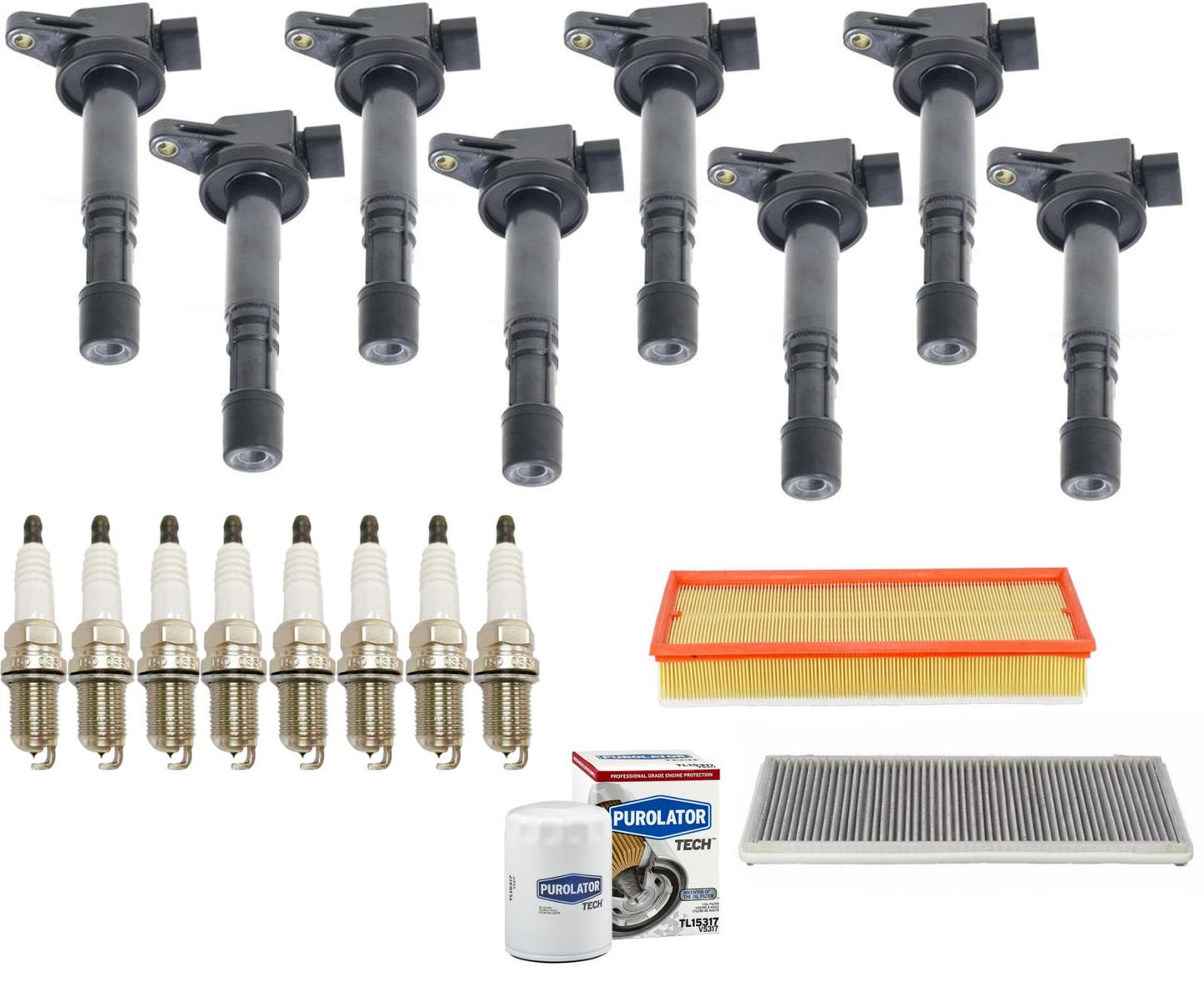 Direct Ignition Coils Platinum Spark Plugs & Filters For Range Rover 4.4L 06-09