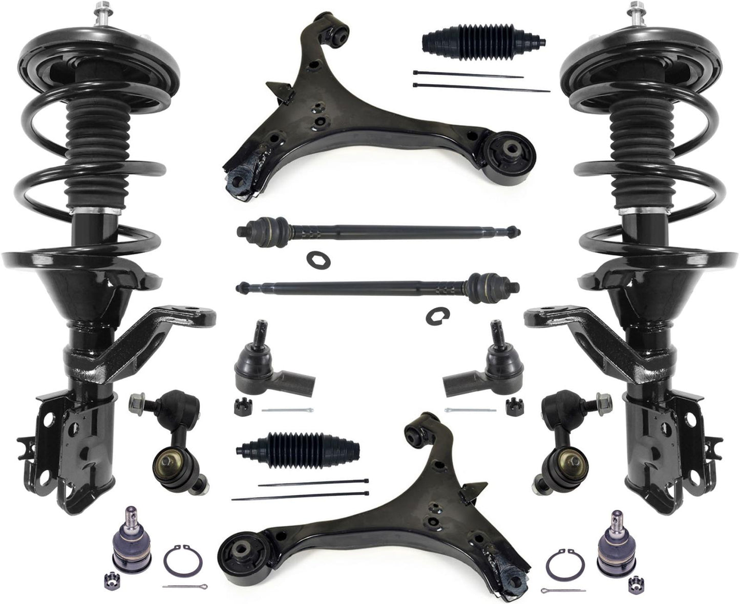 Front Struts Control Arms Ball Joints Tie Rods & Links For Acura RSX 2002-2004