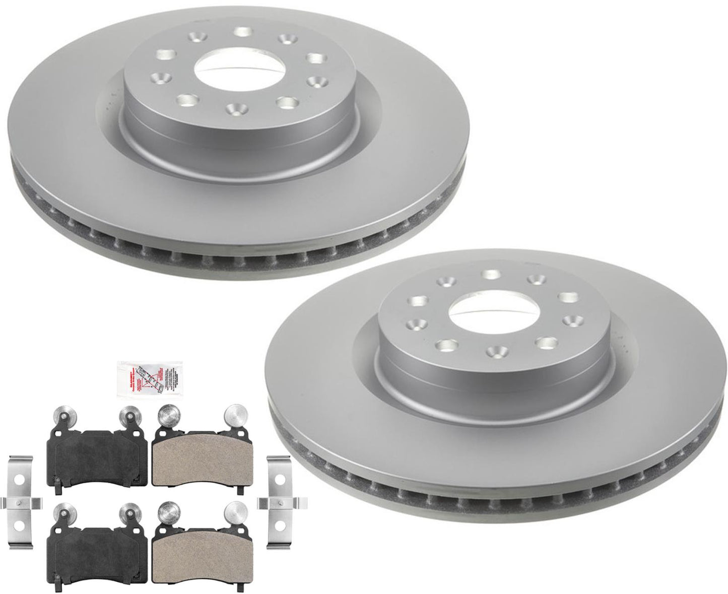 Front 345MM Coated Disc Brake Rotors Disc Brake Pads For Cadillac CT6 2016-2020