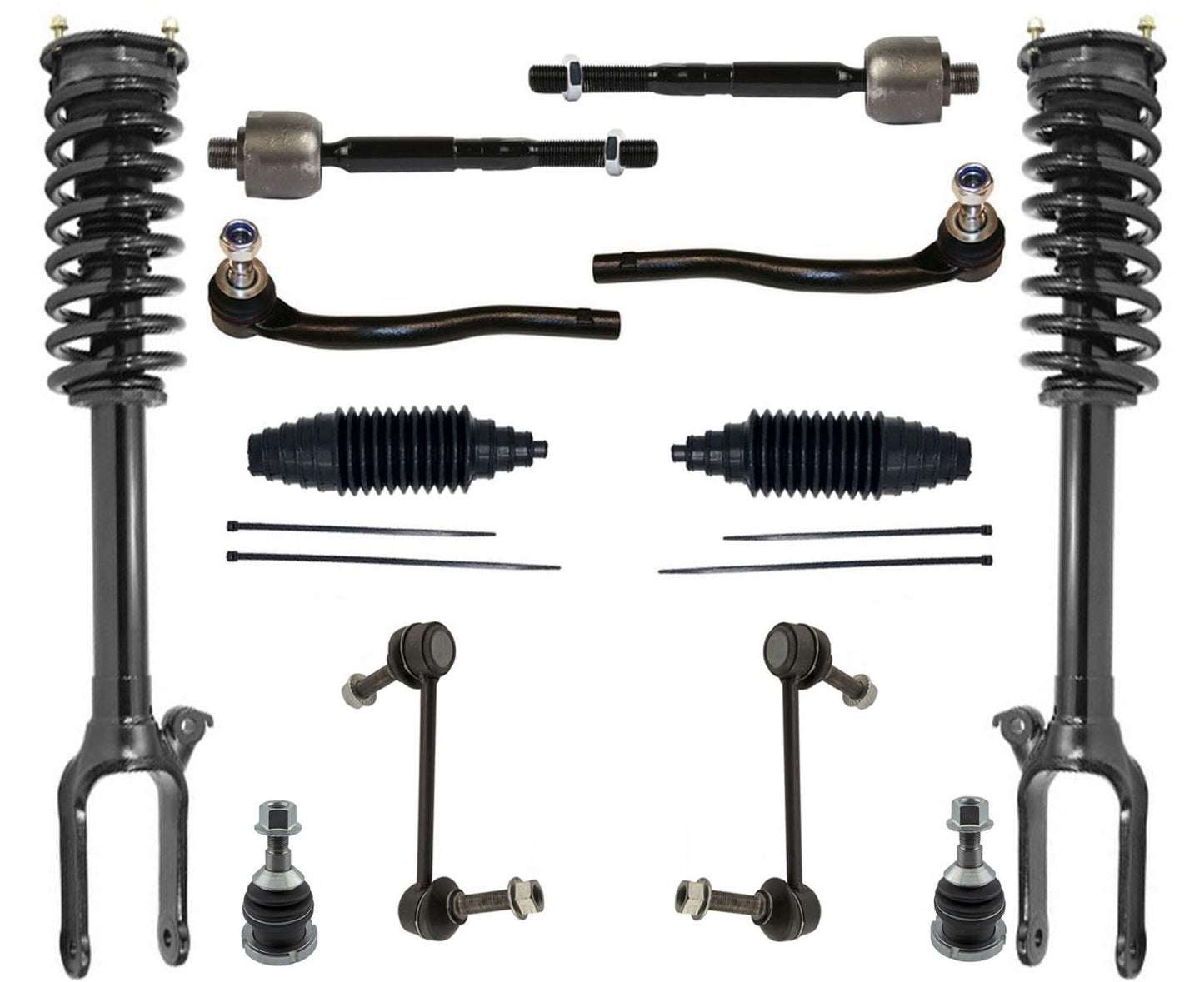Front Struts Ball Joints Tie Rods & Links For Mercedes Benz R350 2006-2013