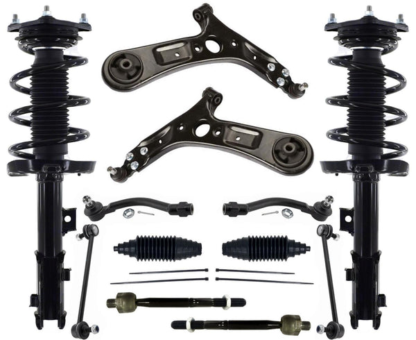 Front Complete Struts Lower Control Arms Tie Rods & Links For Kia Soul 14-2019