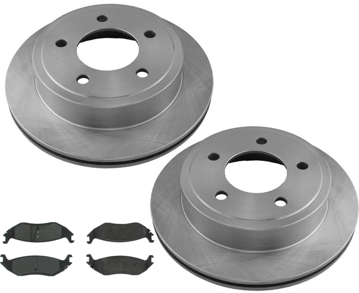 03 Compatible con pastillas y rotores de freno trasero Dodge Ram Van 1500 2500 3500