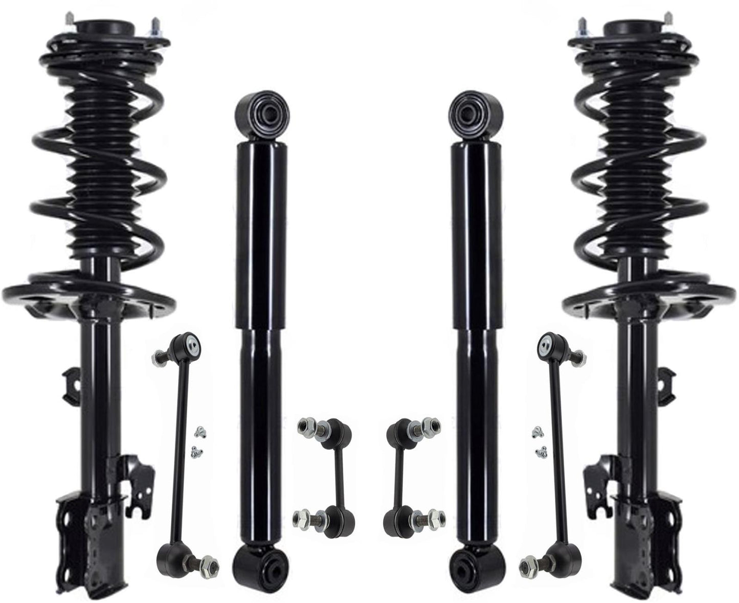 Front Struts W/ Coil Spring Rear Shocks & Links For Lexus RX450H 2016-2020