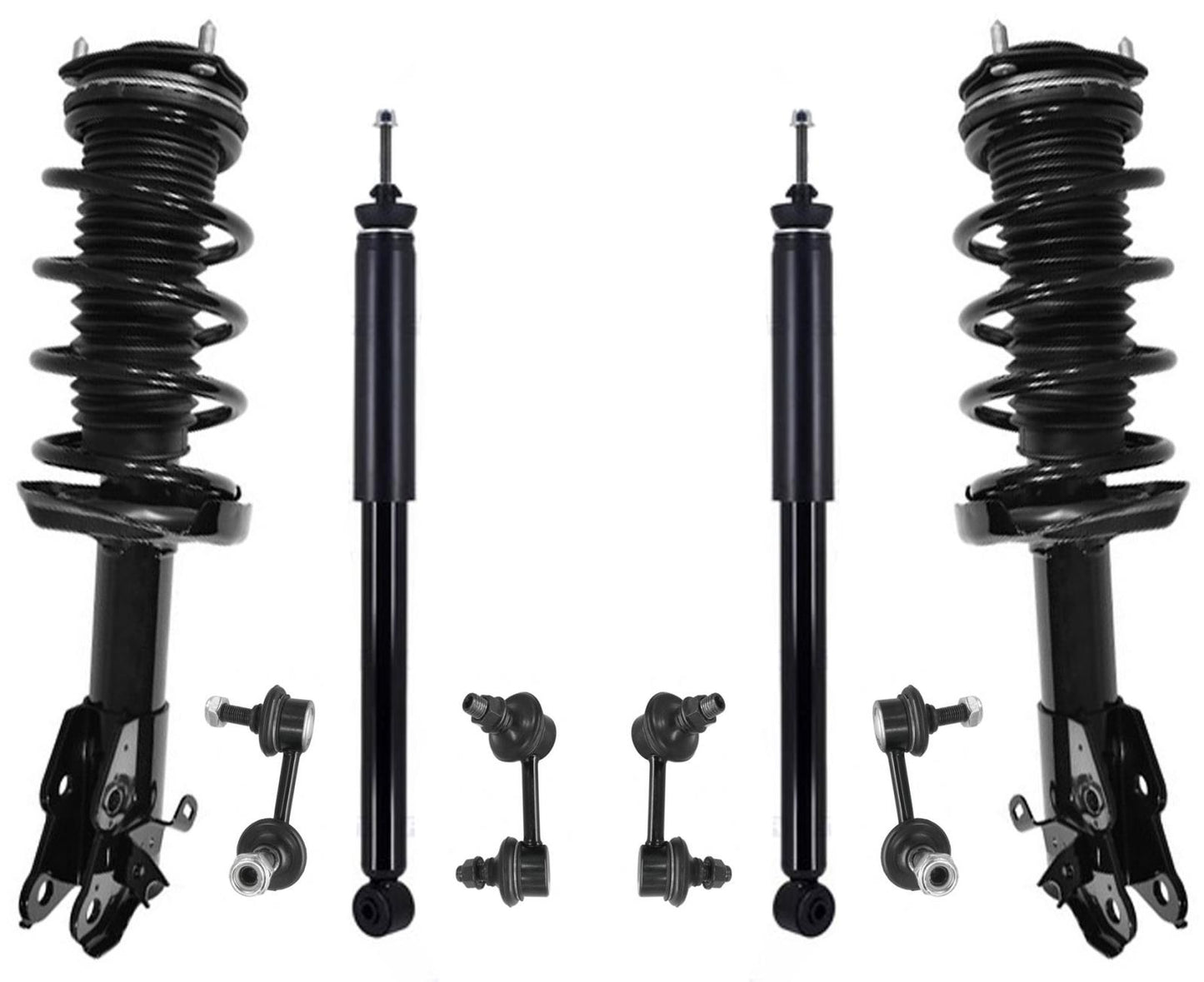 Front Struts Rear Shocks & Sway Bar LInks For 06-11 Honda Civic LX DX 4 Doors