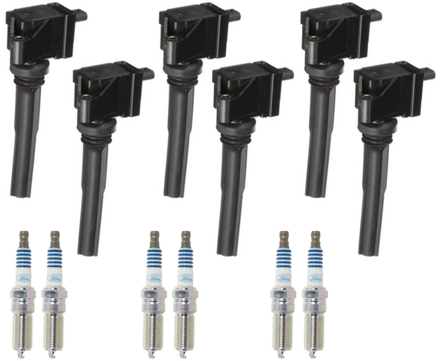 6 Direct Ignition Coil & MotorCraft Spark Plugs For Ford Fusion 1.5L 2014-2020