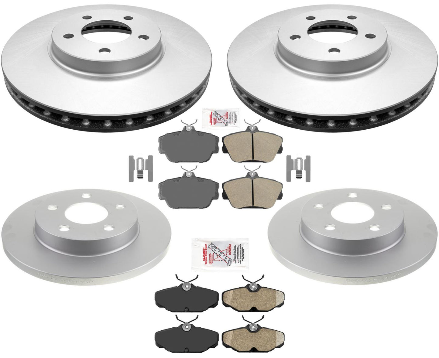Rotores y pastillas de freno revestidos para Ford Taurus con frenos de disco en las 4 ruedas 2001-2007