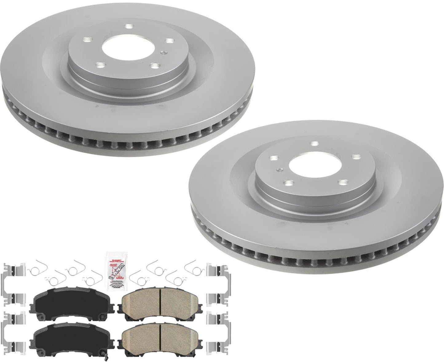 Coated Front Disc Brake Rotors Ceramic Brake Pads for Infiniti QX55 2022-2024