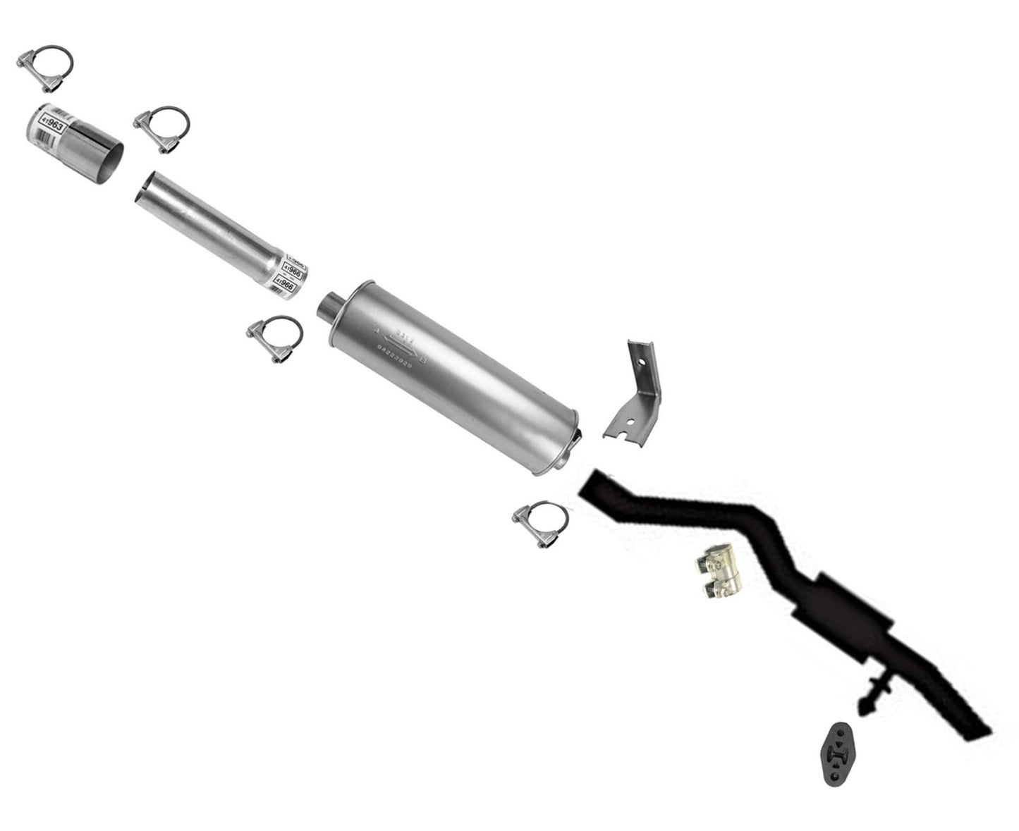 Abrazaderas de tubo trasero de silenciador para Chevrolet Lumina Van 3.4L 3.4L 1992-1996