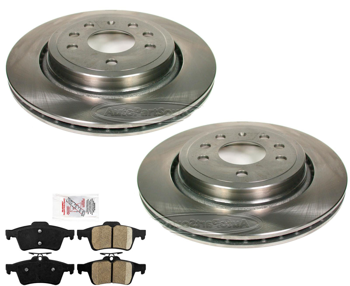 For Saab 9-3 9 3 Aero 2.0L 2.8L Vented 292MM Rear Brake Rotors & Ceramic Pads