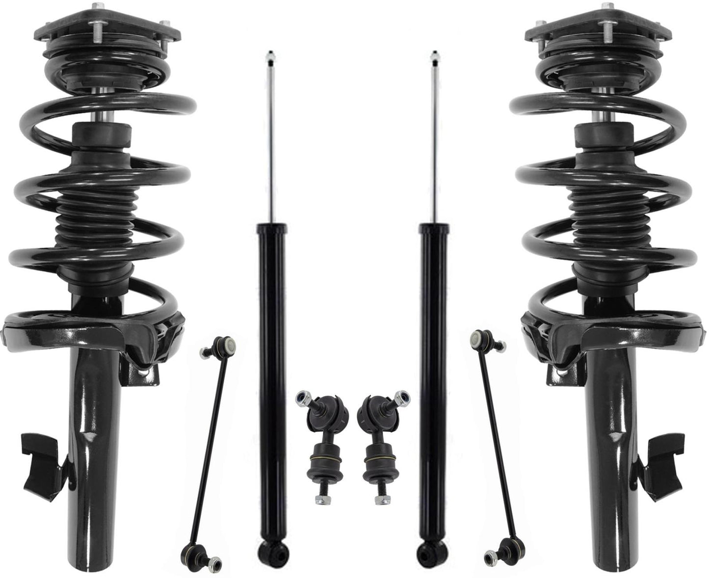 Front Complete Struts Rear Shocks & Sway Bar Links For Volvo C30 2007-2013