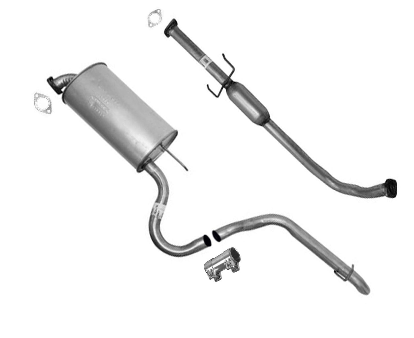 Resonator & Muffler Assembly For Hyundai Elantra 2006-2010 California Emissions