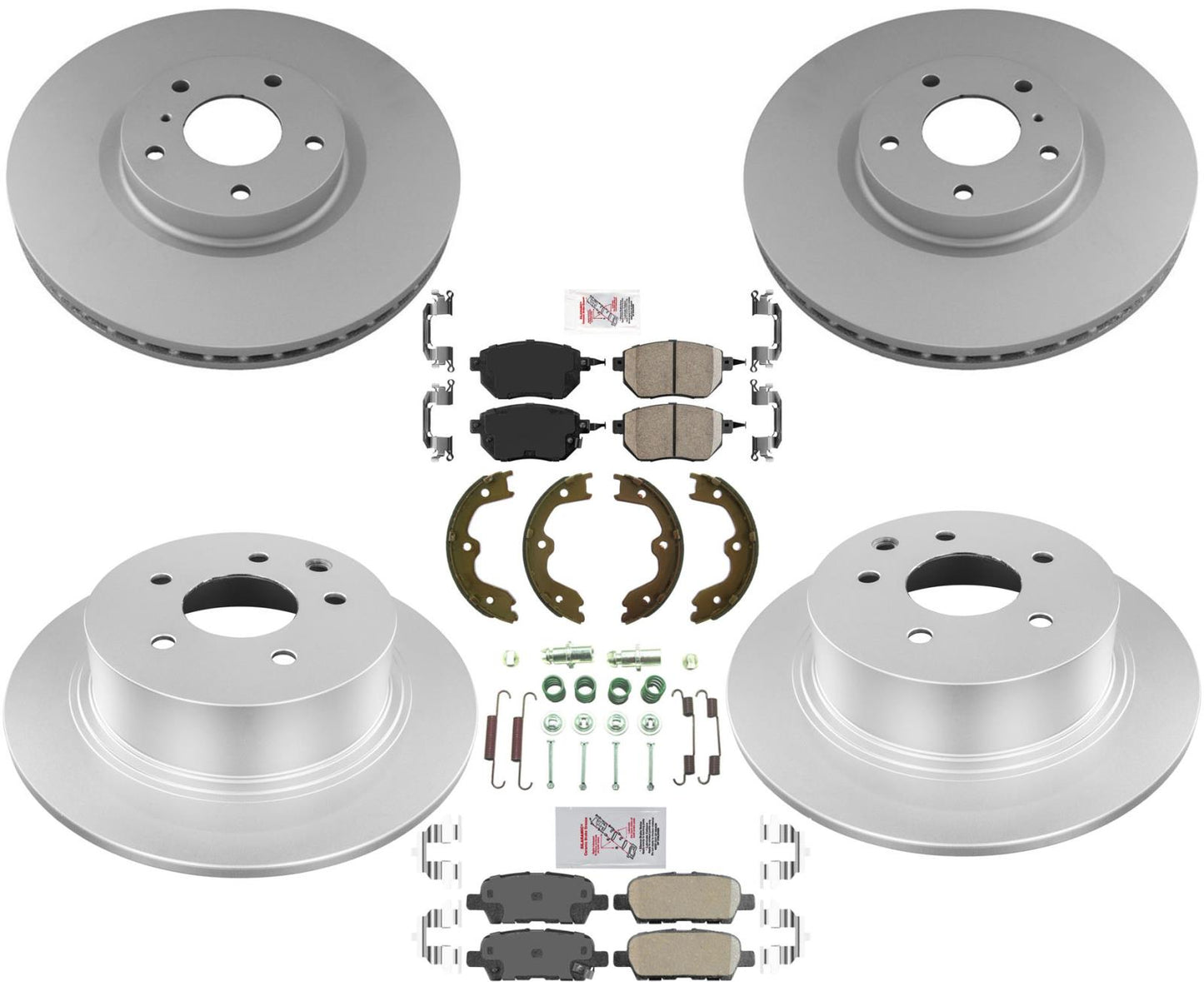Coated Brake Rotors & Disc Brake Pads For Nissan Altima 3.5L SE-R 2005-2006