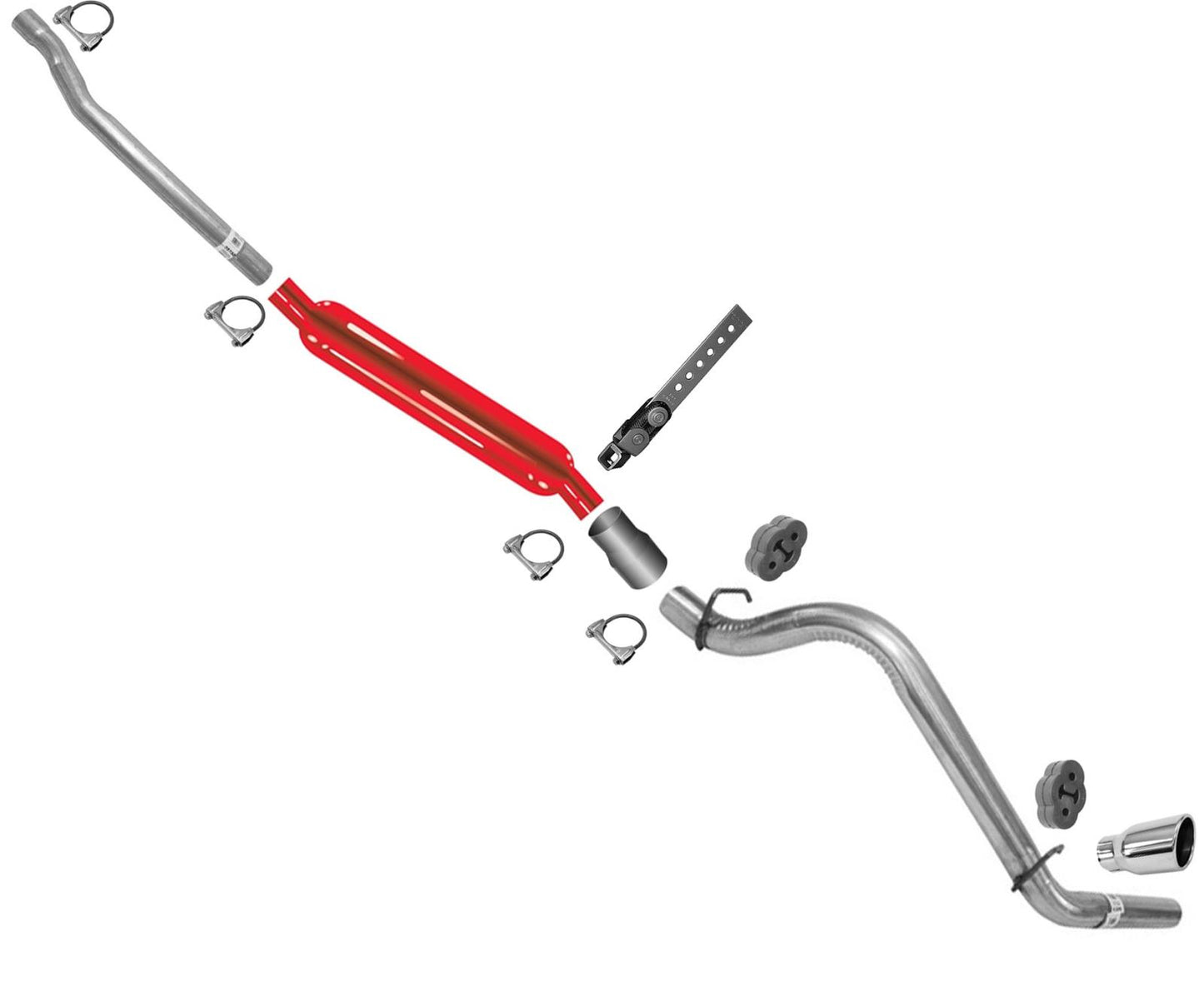 Cherry Bomb Performance Muffler Exhaust System For Dakota Club Cab 2000-2003