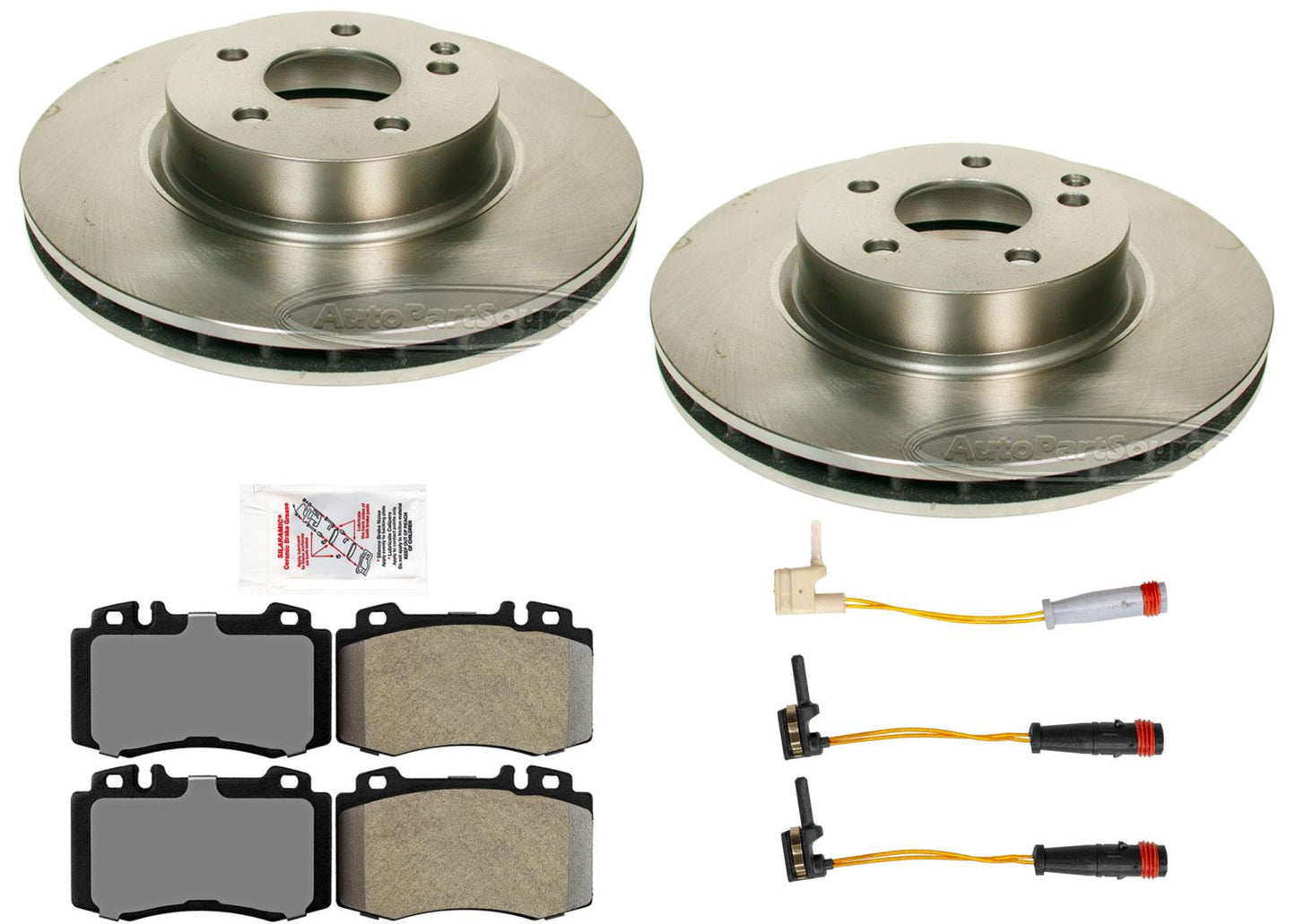 Front Disc Brake Rotors & Pads for Mercedes Benz E500 2003-2006 Rear Wheel Drv