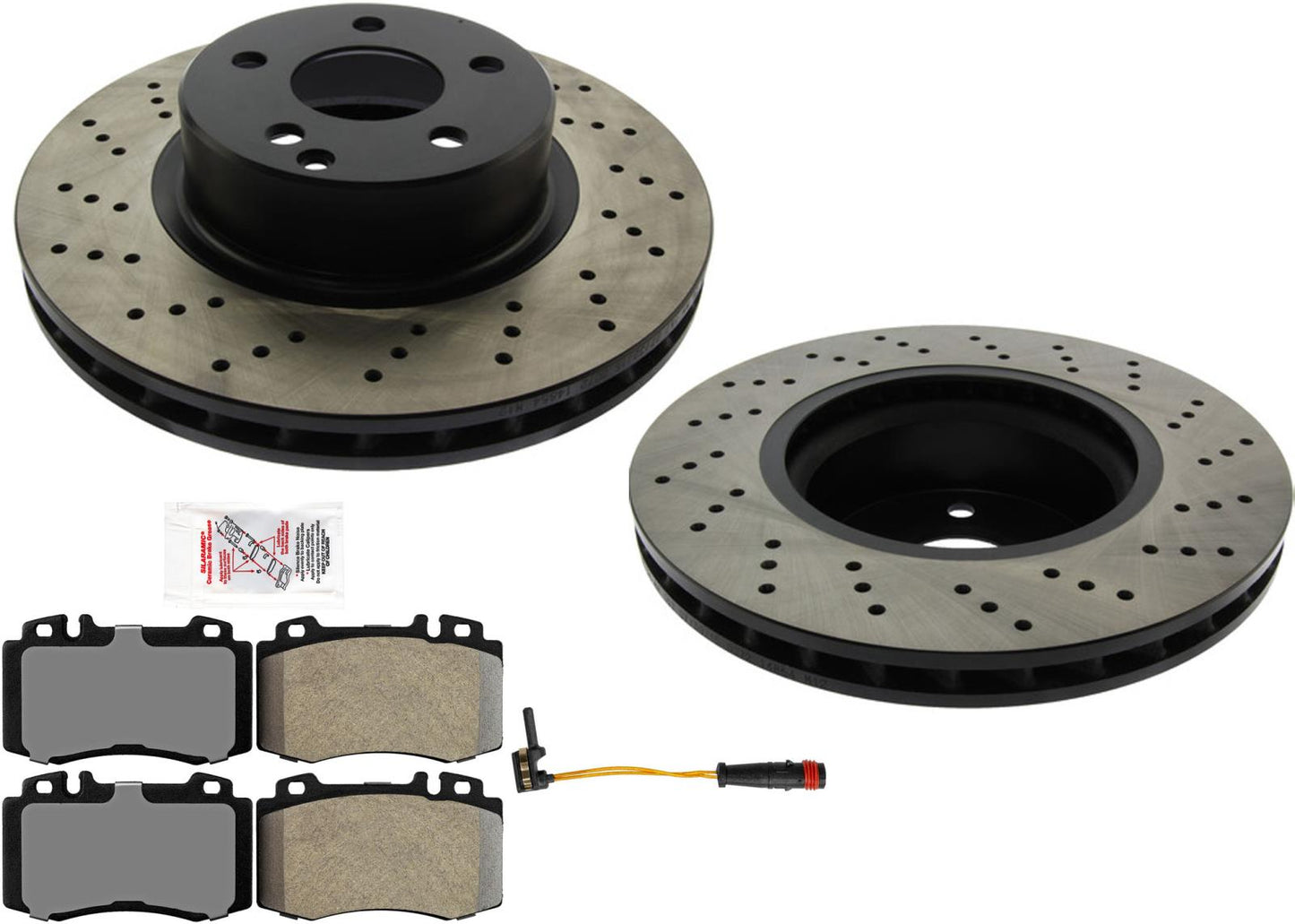 Frt Carbon Disc Brake Rotors Pads for Mercedes Benz S430 03-06 Rear Wheel Drive