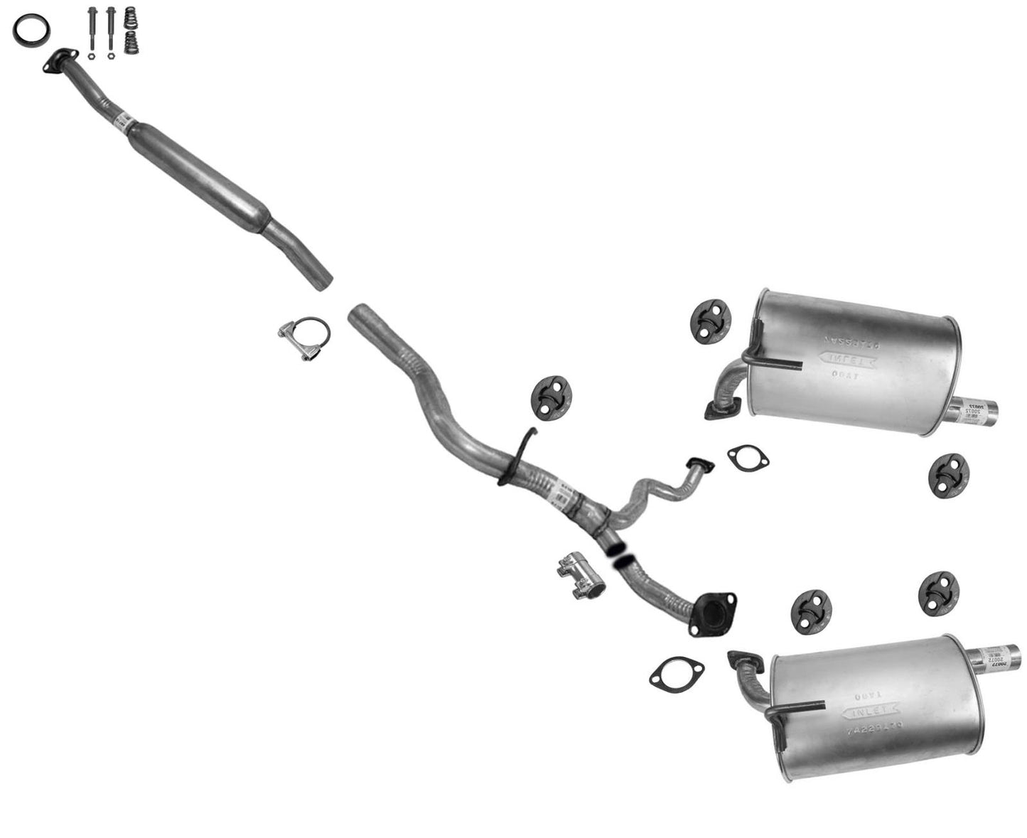 Para sistema de escape de tubo de silenciador doble sin Turbo Subaru Legacy 2.5L 2006-2009