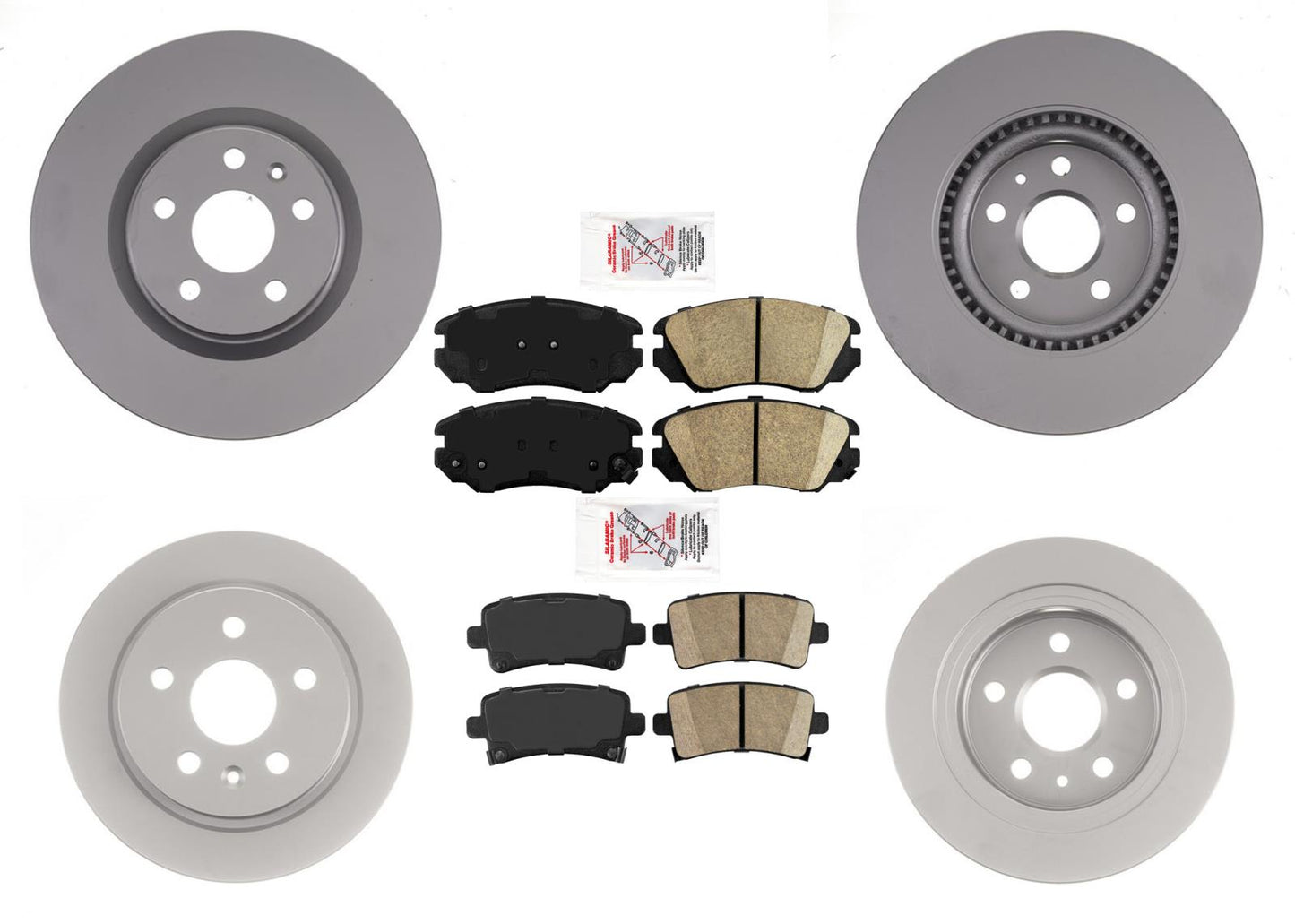 Disc Brake Rotor Ceramic Pads For Regal 11-17 With Front 296MM 11 5/8" 6pc