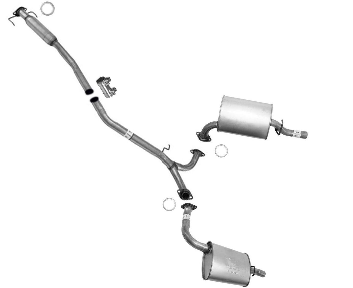 Resonador medio y silenciadores para Mazda 6 2003-2008 V6 Sedan y Hatchback