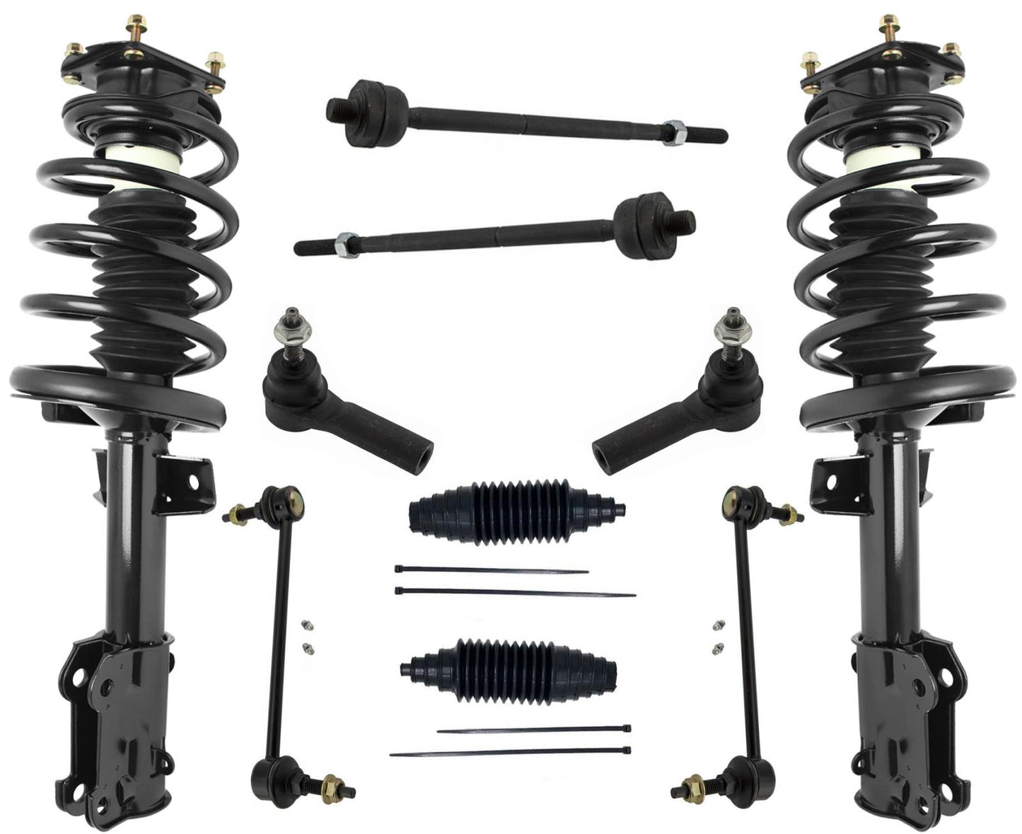 Front Complete Struts Tie Rods & Sway Bar Links For Ford Mustang 2011-2014
