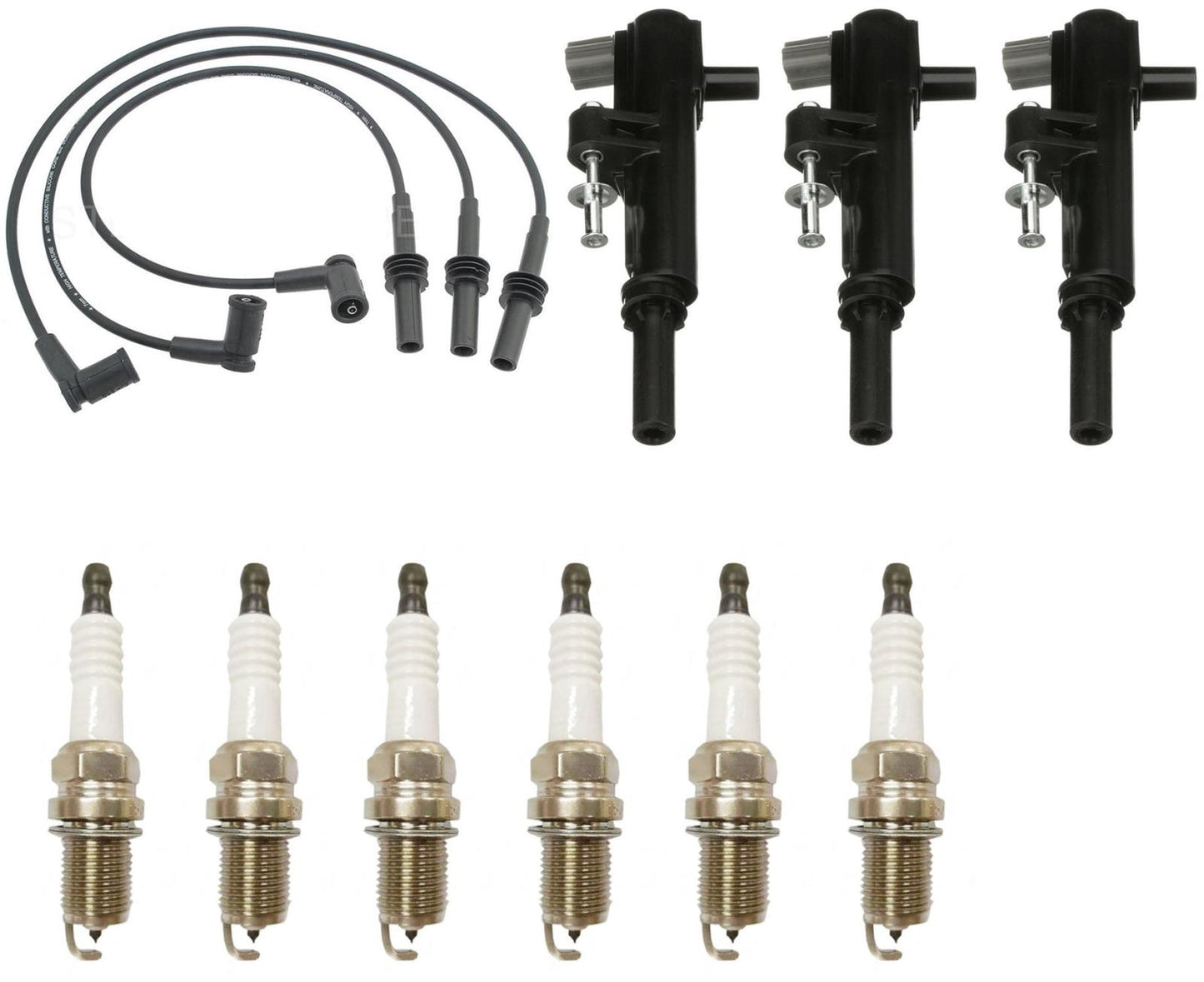 Bobinas de cables de bujía y bujías de platino para Jeep Liberty 3.7L 2009-2013