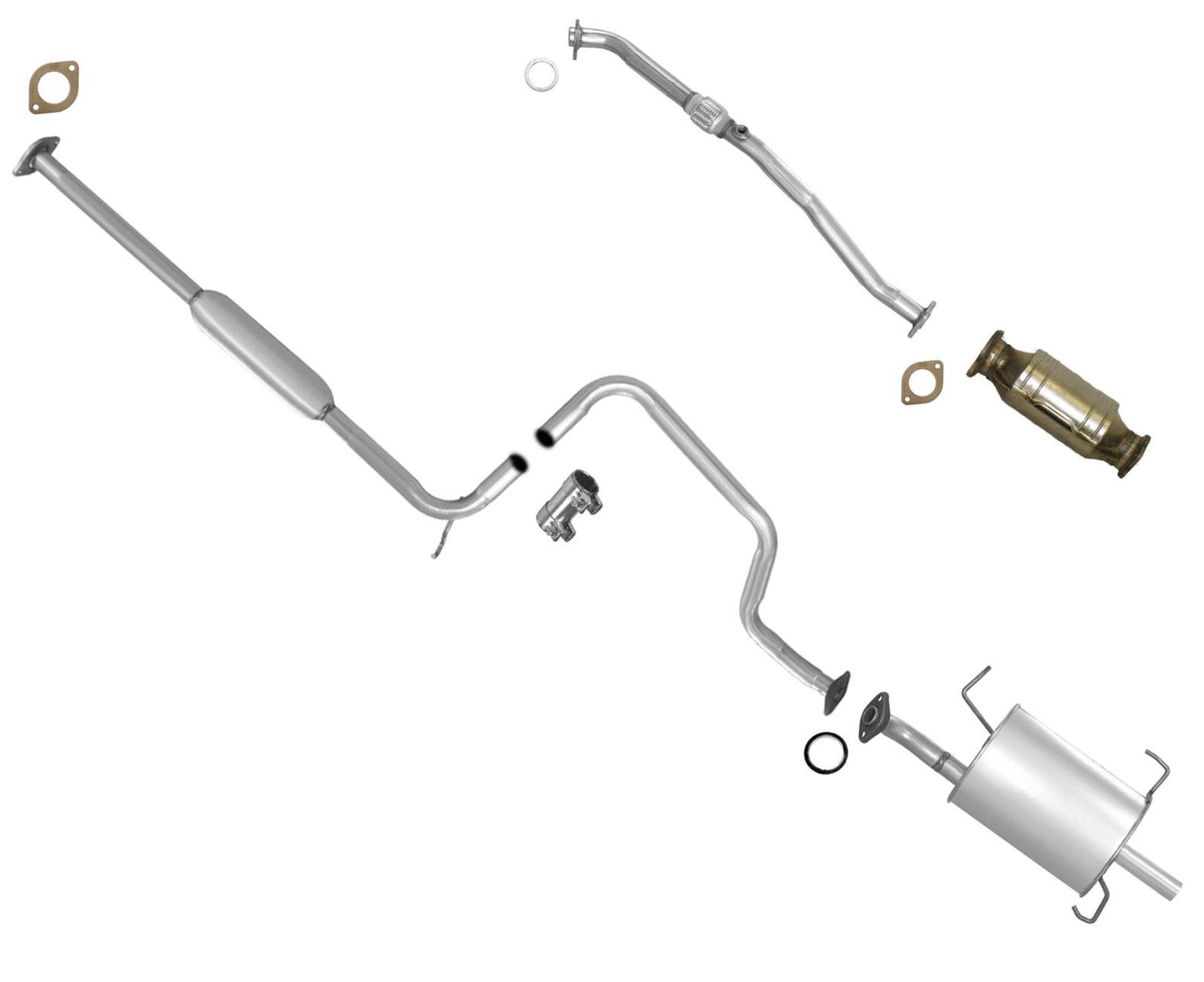 Silenciador resonador convertidor de escape para emisiones federales Sentra 1.6L 1997-1999