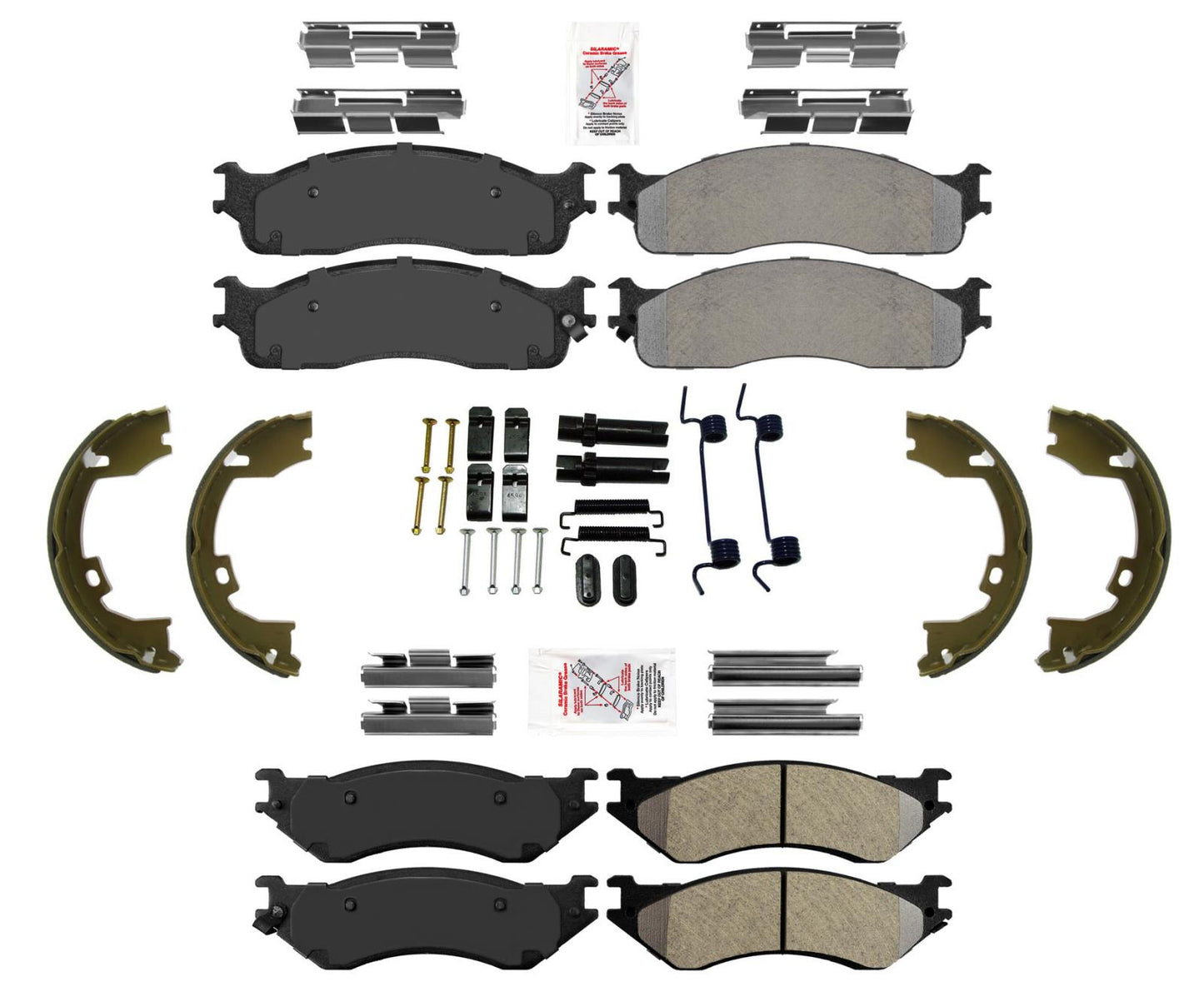 AmeriPro Pastillas de freno de disco freno de estacionamiento para Dodge Ram 2500 Pick Up 2006-2008