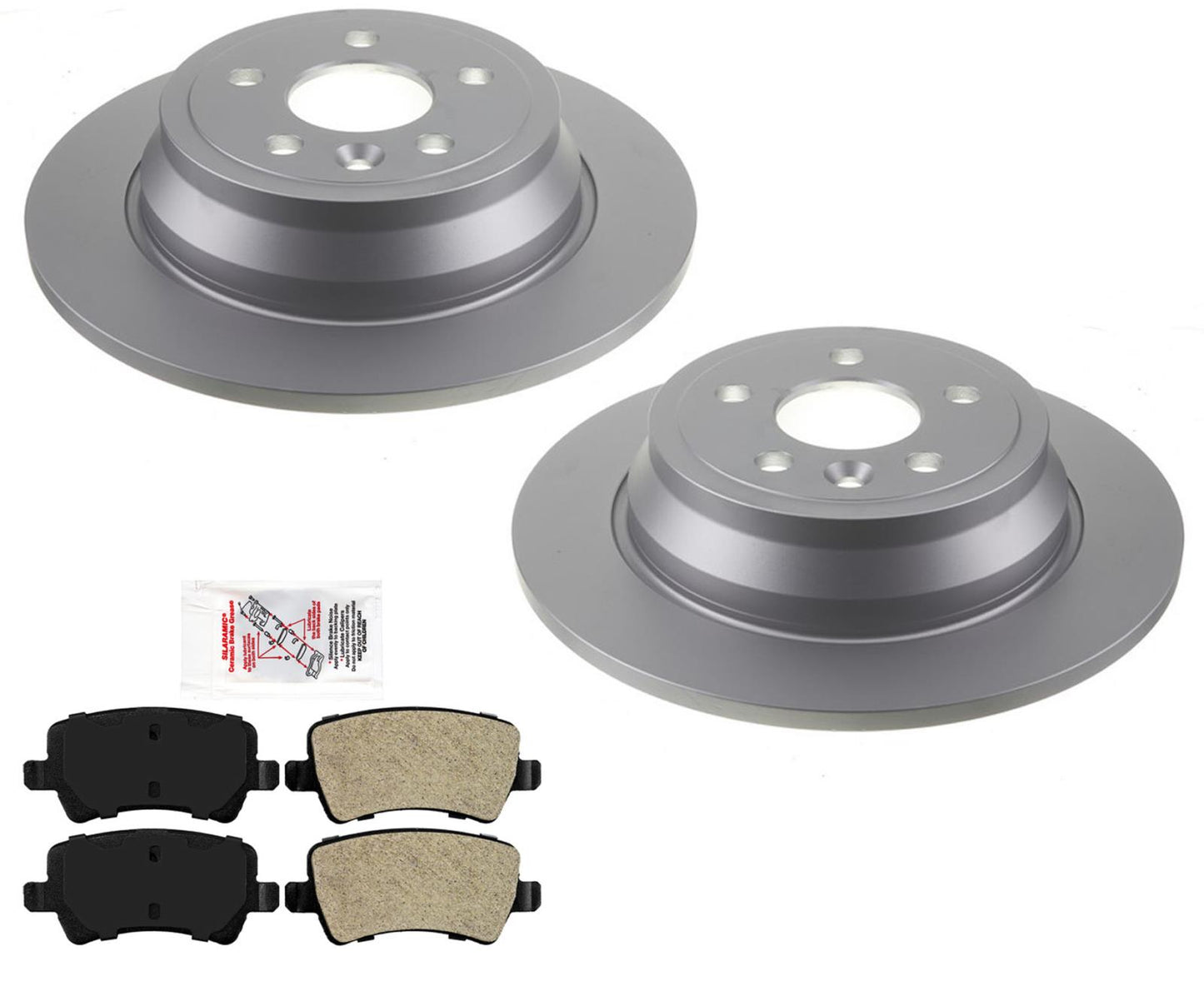 Pastillas de freno de rotores de freno de disco de carbono estilo OE trasero para Land Rover LR2 2013-2015
