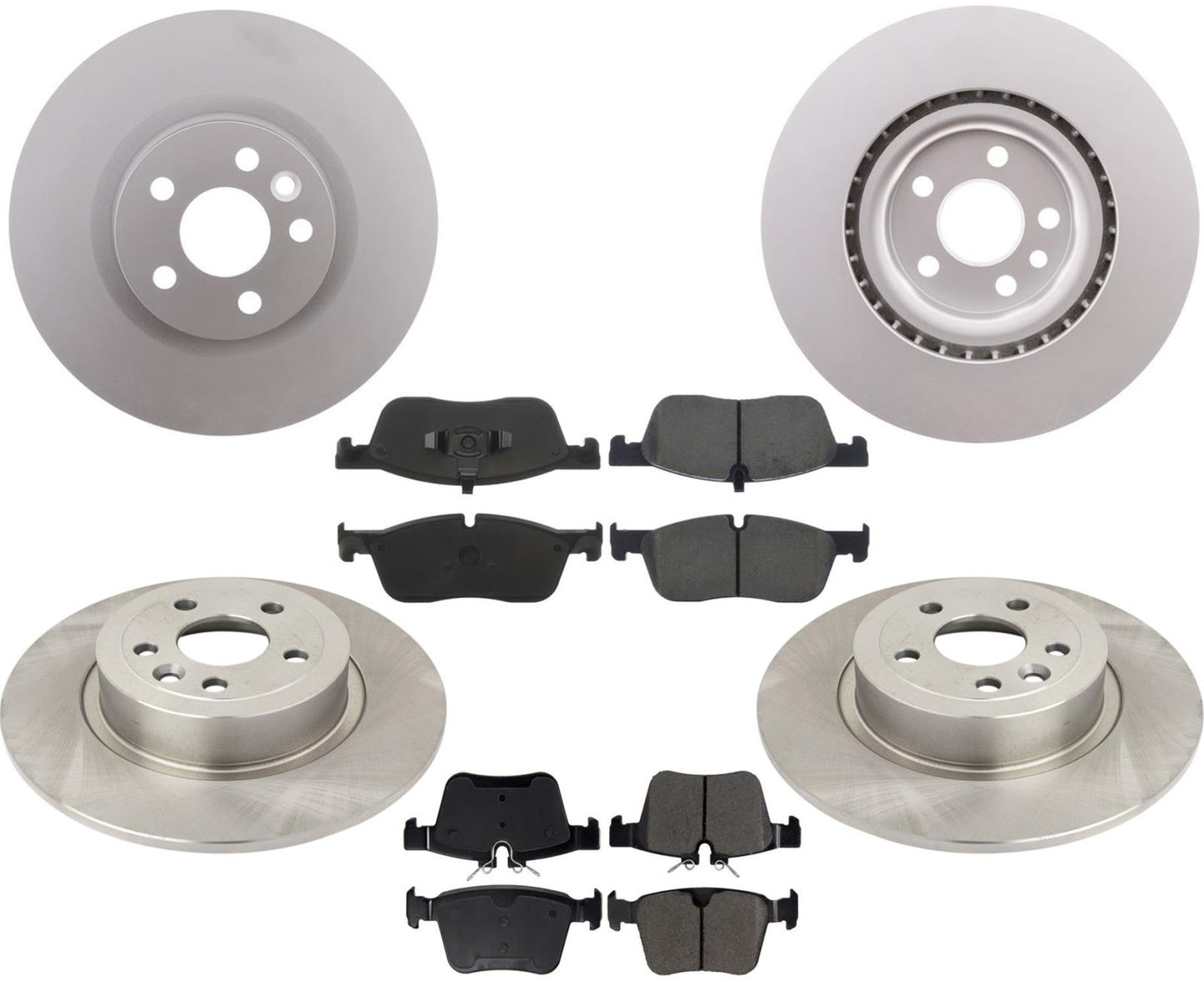 For Range Rover Evoque 2016-2019 F&R Disc Brake Rotors & Ceramic Brake Pads