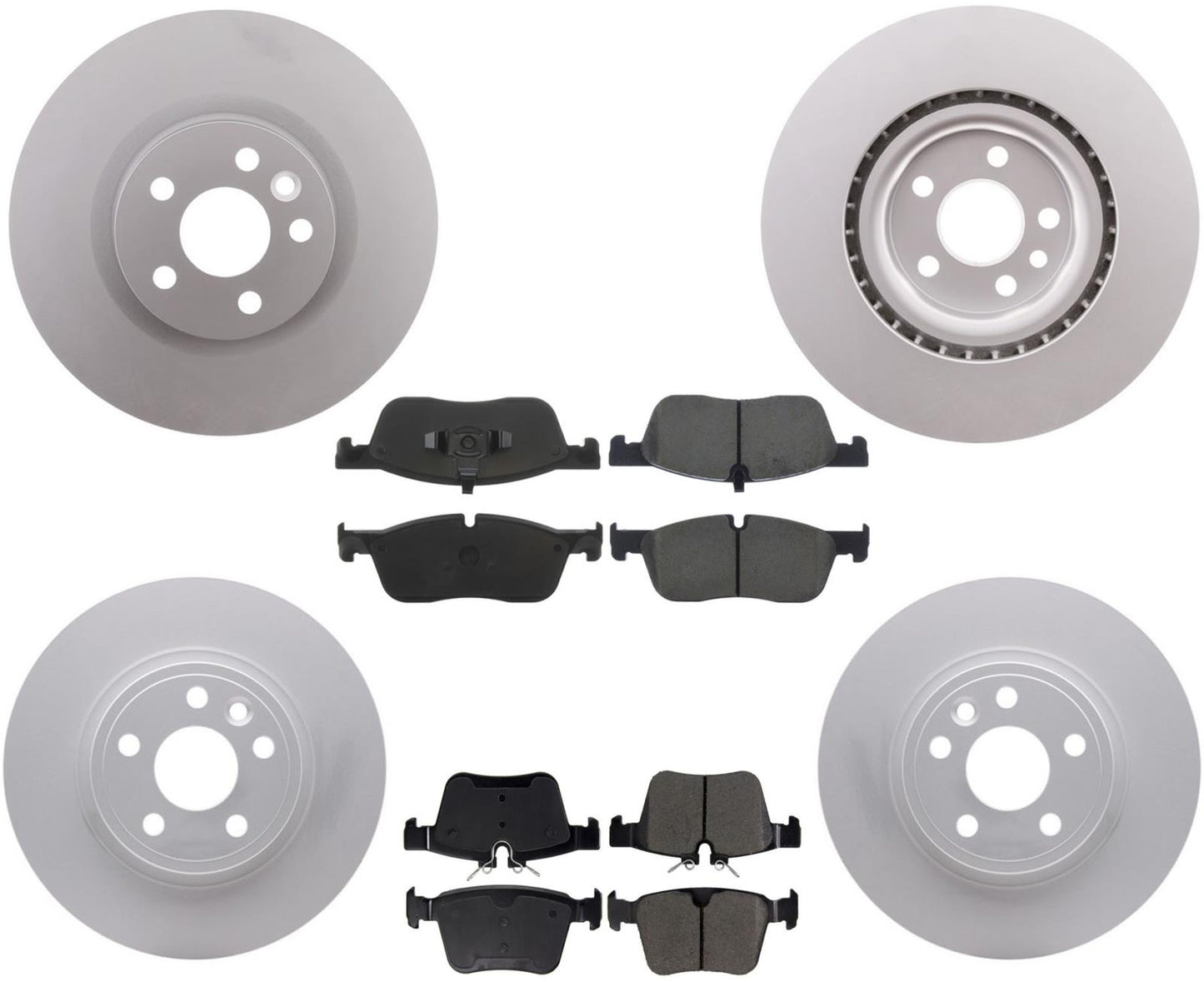 For Land Rover Discovery Sport 2015-19 F&R Disc Brake Rotors Ceramic Brake Pads
