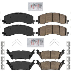 For Ford F150 2021-2024 Front Ceramic Disc Brake Pads + Rear Ceramic Rear Pads