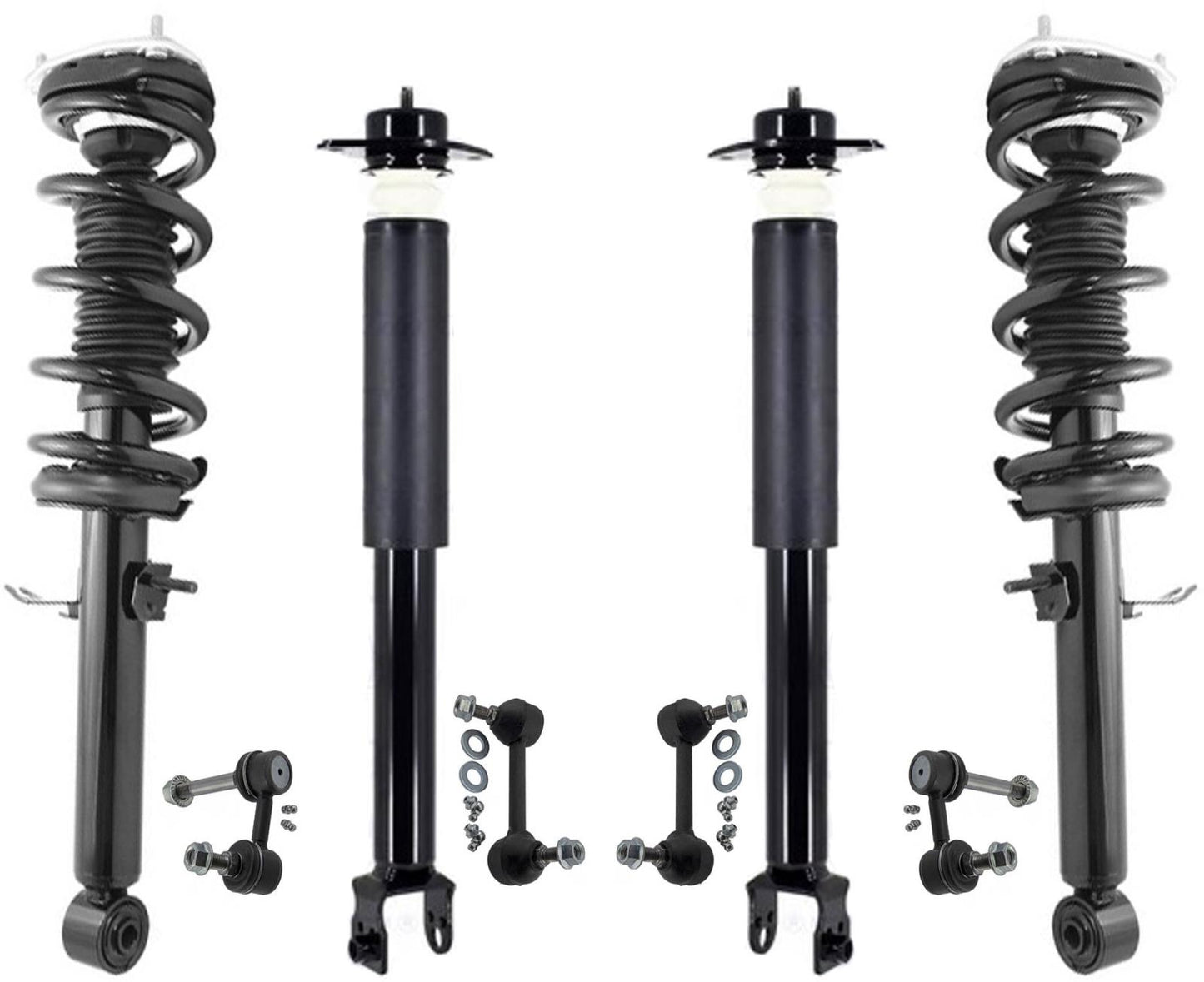 Front Complete Struts Rear Complete Shocks & Links For Nissan 370Z 2009-2020