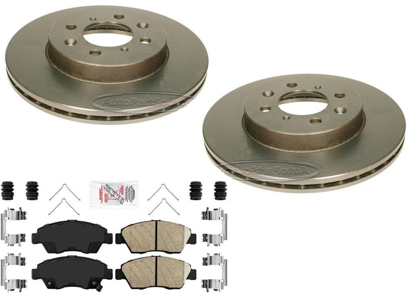 for Honda Civic Si 2.0 2002-2003 Performance Carbon Front Brake Rotors with Pads