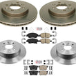 For Honda Civic Si 2.0L 2002-2003 Performance Carbon Disc Brake Rotor & Pads