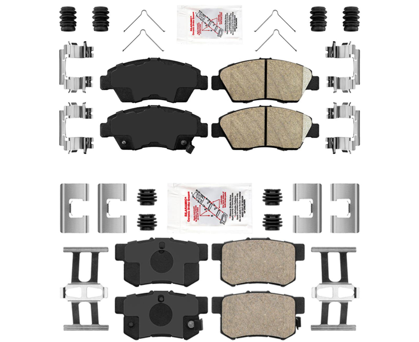 Para Honda Civic Si 2.0L 2002-2003 Pastillas de freno de disco de rendimiento delantero y trasero